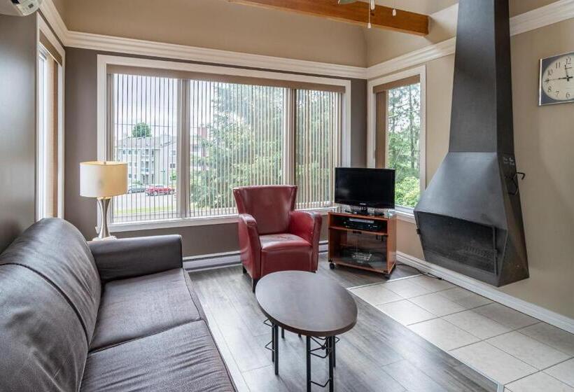 آپارتمان 1 خوابه, Condo Climatisé Près Du Mont Sainte Anne Avec Parc Aquatique, Piscine, Spa, Gym, Arcades Et Billard