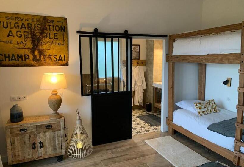 اتاق لوکس با چشم‌انداز, Maison D Hôtes De Charme Le Clos De La Fontaine Piscine & Spa