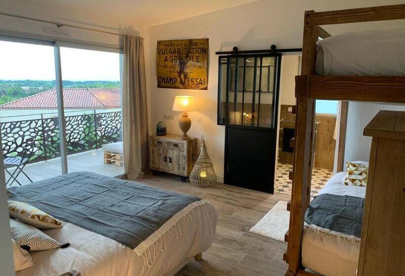 اتاق لوکس با چشم‌انداز, Maison D Hôtes De Charme Le Clos De La Fontaine Piscine & Spa