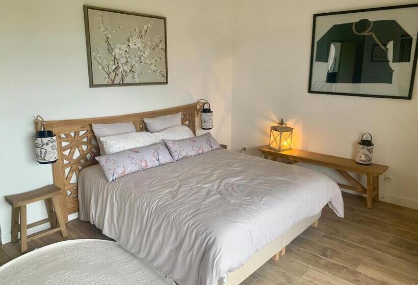 اتاق لوکس با بالکن, Maison D Hôtes De Charme Le Clos De La Fontaine Piscine & Spa