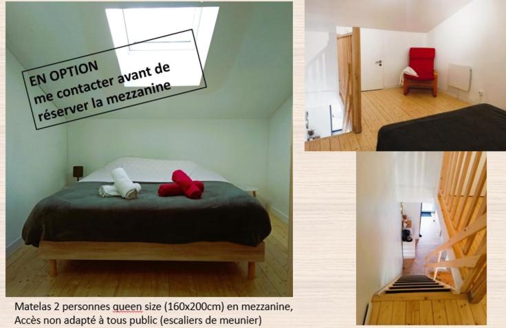 اتاق استاندارد با تخت بزرگ, Studiocaroline44, Entre La Ville Et La Mer, Parking, Wifi, Terrasse Privé, Cuisine, Moins De 15min A