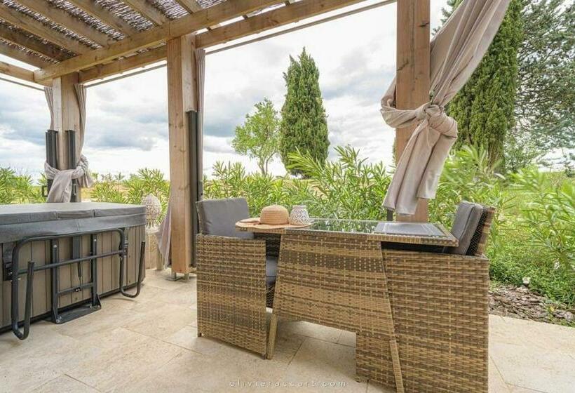 آپارتمان 1 خوابه با تراس, Chambres D Hôtes La Mascrabiere Bed & Spa