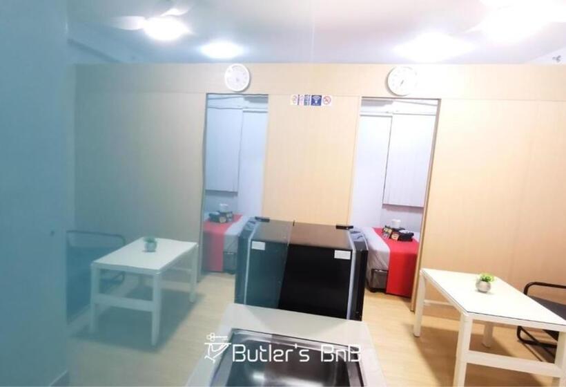 اتاق لوکس با بالکن, Butler S Bnb @ Trees Residences Qc Phil