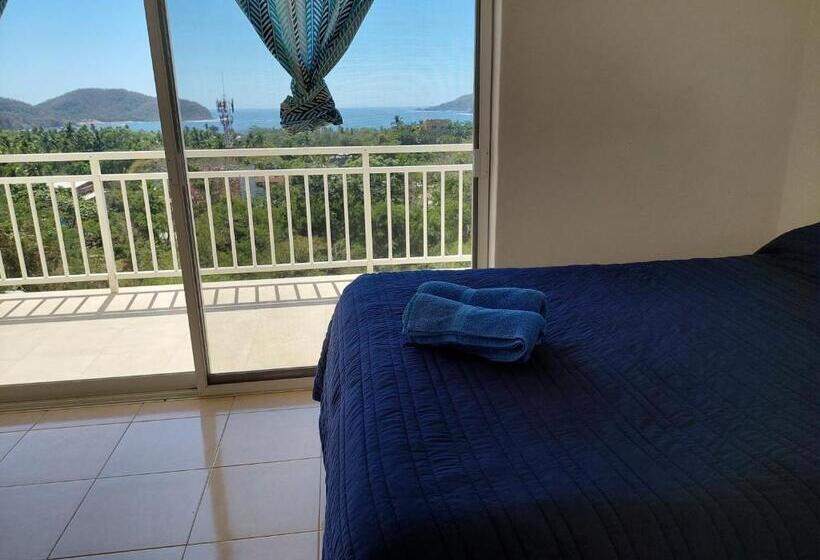 آپارتمان 1 خوابه با چشم‌انداز دریا, Sunset House Zihuatanejo