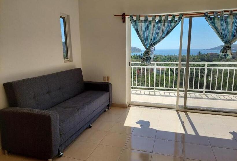 آپارتمان 1 خوابه با چشم‌انداز دریا, Sunset House Zihuatanejo