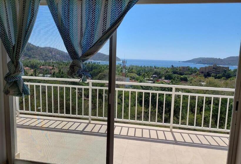 آپارتمان 1 خوابه با چشم‌انداز دریا, Sunset House Zihuatanejo