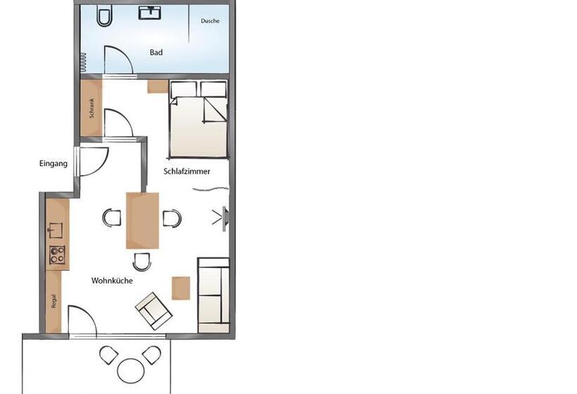 استودیو استاندارد با تراس, Landhaus Tritscher