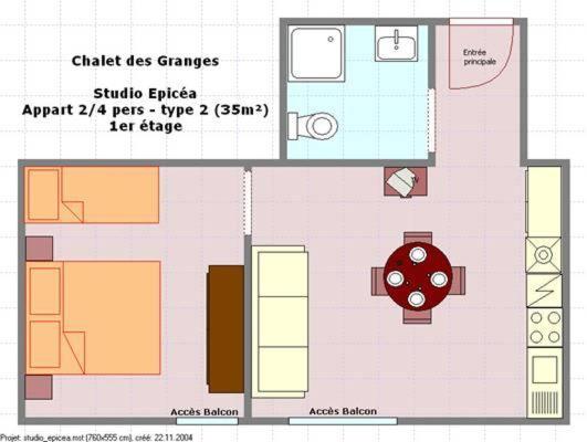 آپارتمان 1 خوابه, Résidence Chalet Des Granges