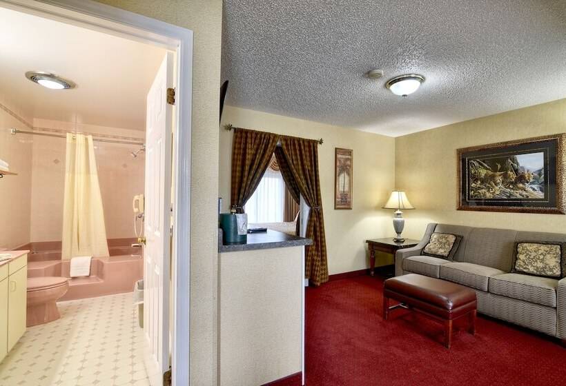 キングサイズベッドのスイートルーム, Roosevelt Inn & Suites Saratoga Springs