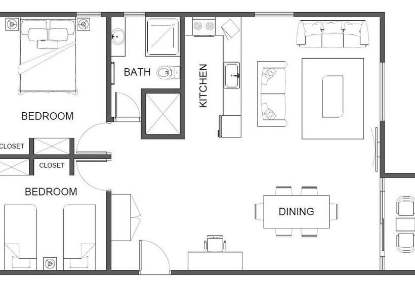 2 Bedroom Apartment, The Observatory Self Contained Apartments