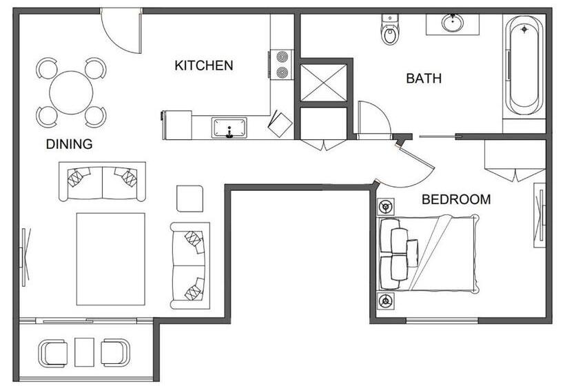 1 Bedroom Apartment, The Observatory Self Contained Apartments