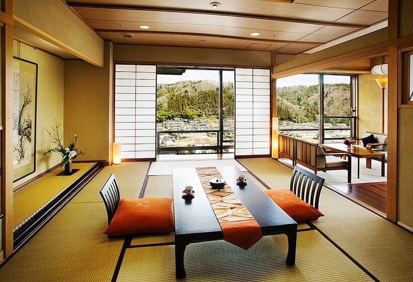 اتاق استاندارد با چشم‌انداز کوهستان, 1000 Years Of Tradition   Akiu Onsen Sakan