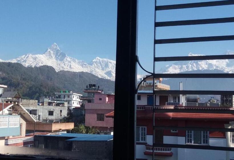 Deluxe Room Mountain View, New Pokhara Lodge   Pokhara Lakeside