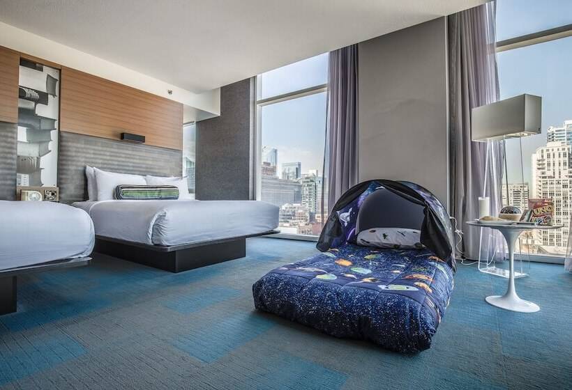 اتاق استاندارد با 2 تخت دوبل, Aloft Chicago Downtown River North