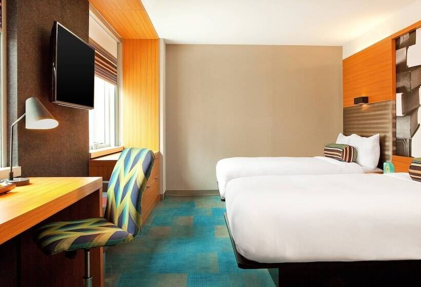 اتاق استاندارد با 2 تخت دوبل, Aloft Chicago Downtown River North