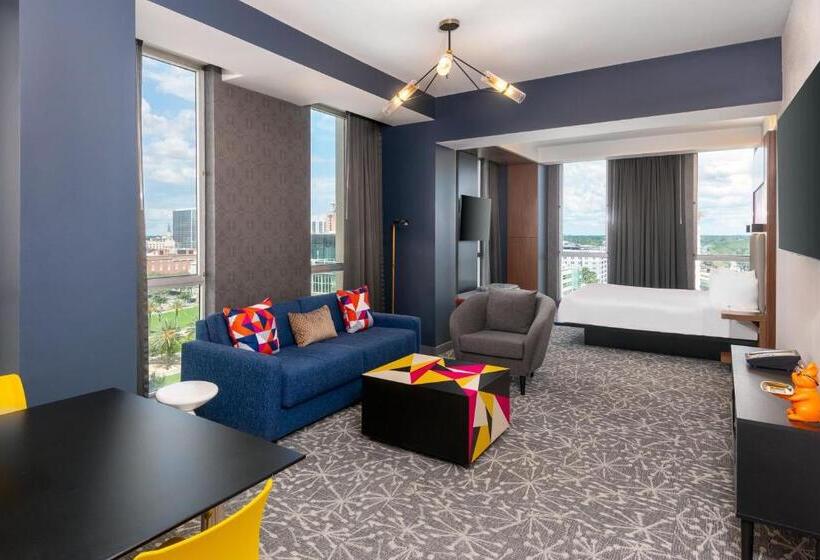 キングサイズベッドのスイートルーム, Aloft Orlando Downtown