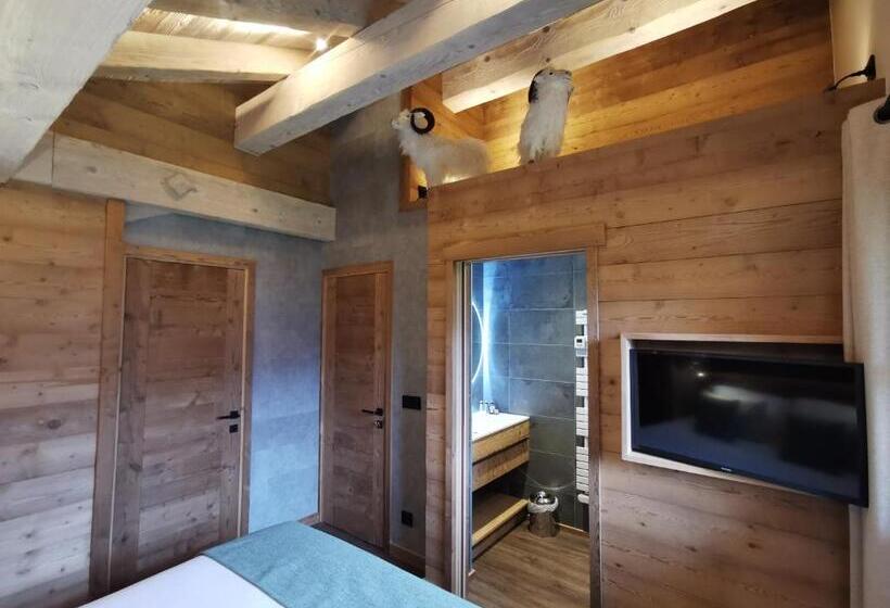 اتاق استاندارد با چشم‌انداز کوهستان, Chalet Jardin D Angèle Chambres D Hôtes