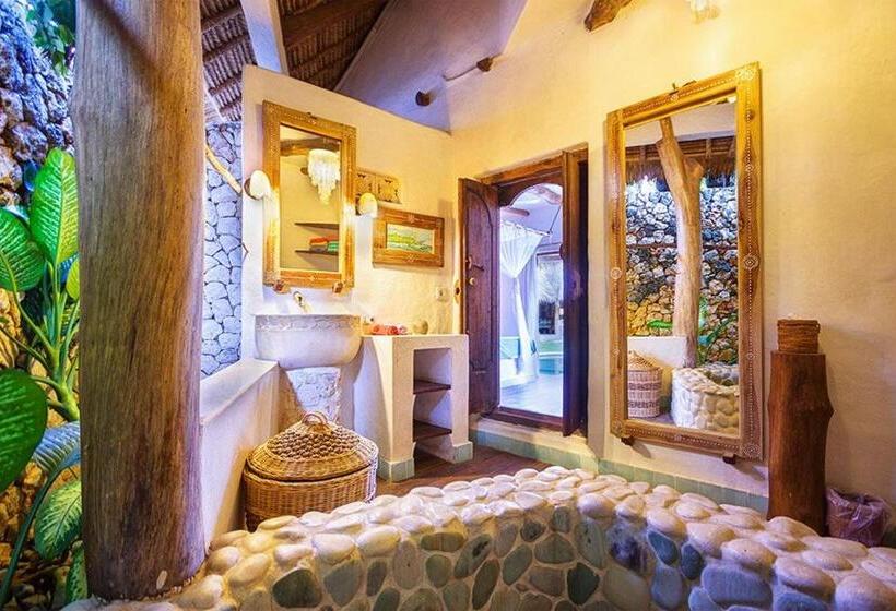 ویلای 1 خوابه با چشم‌انداز باغ, Mu Bungalows