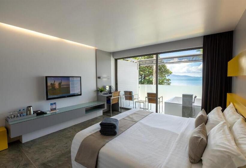 豪华海景房带阳台, Explorar Koh Phangan   Adults Only Resort And Spa