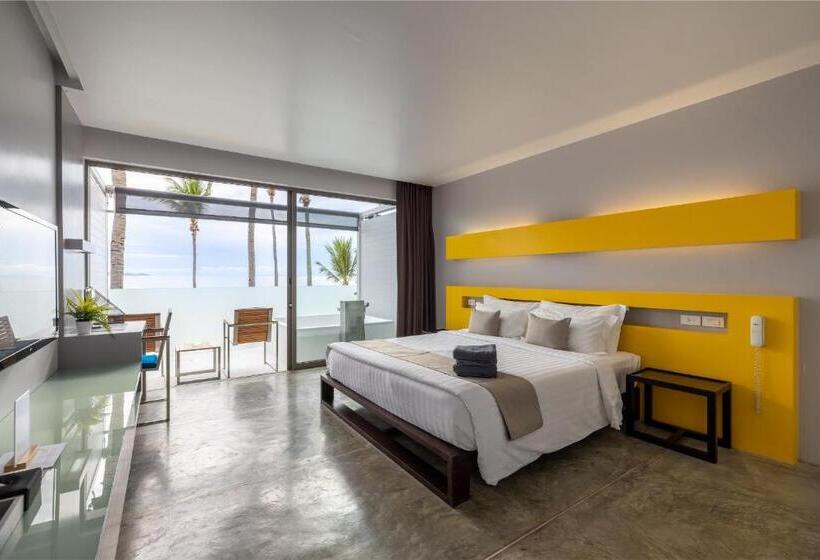 豪华海景房带阳台, Explorar Koh Phangan   Adults Only Resort And Spa