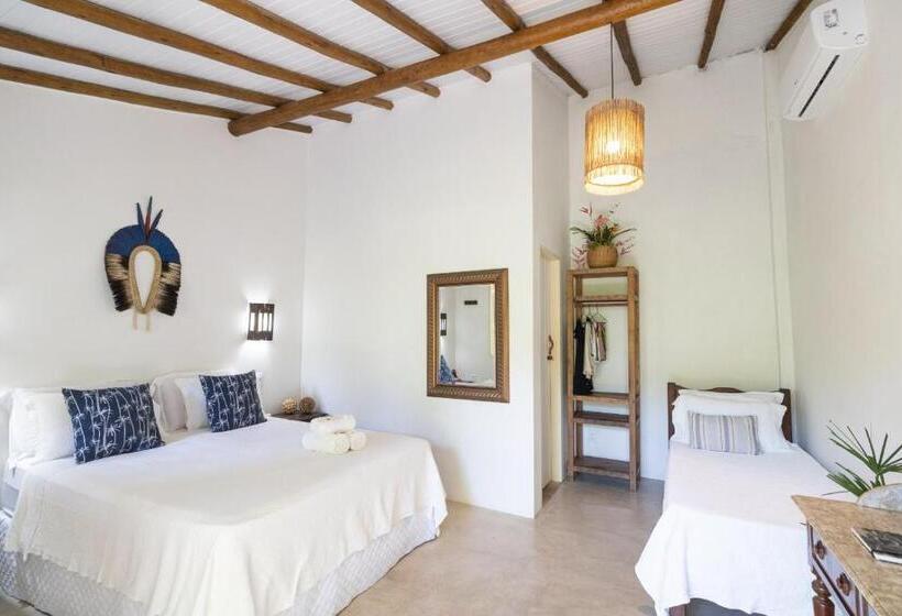 اتاق استاندارد سه تخته با بالکن, Pousada Villa Serena