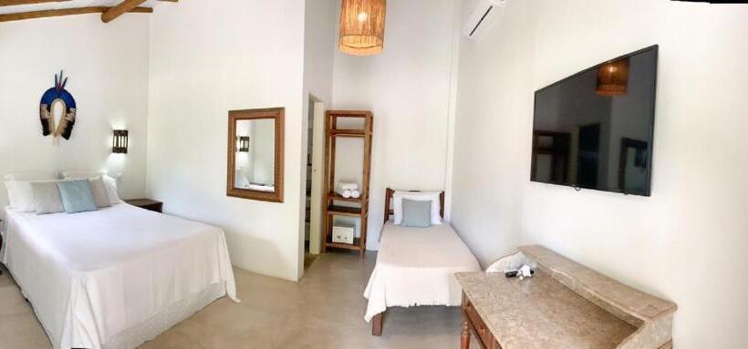 اتاق استاندارد سه تخته با بالکن, Pousada Villa Serena