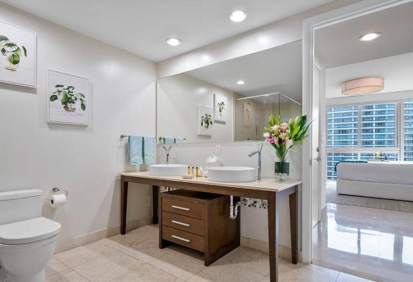 آپارتمان 2 خوابه با چشم‌انداز دریا, Brickell By Miami Vacation Rentals