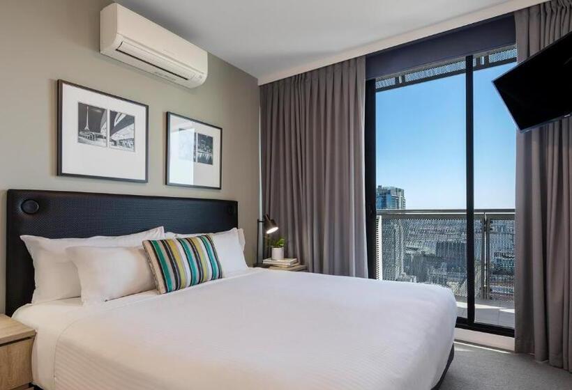 ２ベッドルームのエクゼクティブアパートメント, Oaks Melbourne On William Suites