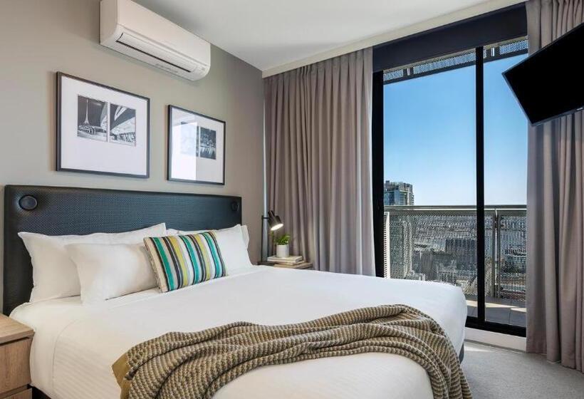 ２ベッドルームのエクゼクティブアパートメント, Oaks Melbourne On William Suites