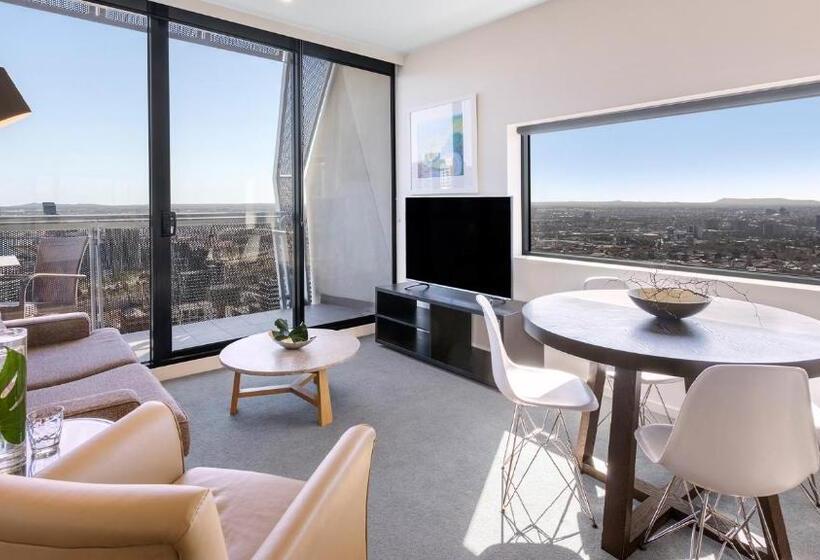 ２ベッドルームのエクゼクティブアパートメント, Oaks Melbourne On William Suites