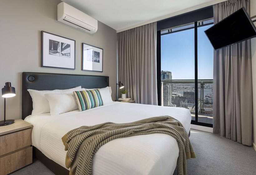 ２ベッドルームのエクゼクティブアパートメント, Oaks Melbourne On William Suites