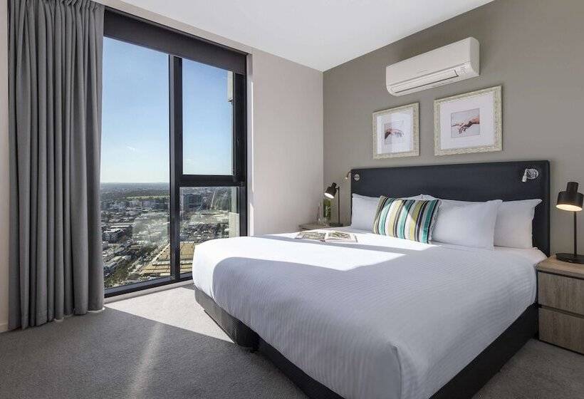 ２ベッドルームのエクゼクティブアパートメント, Oaks Melbourne On William Suites