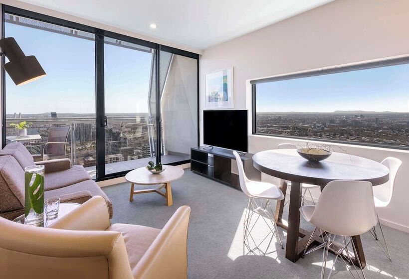 ２ベッドルームのエクゼクティブアパートメント, Oaks Melbourne On William Suites