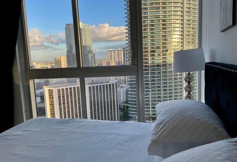 آپارتمان 1 خوابه با چشم‌انداز دریا, Iconbrickell Tower 3 W Residences