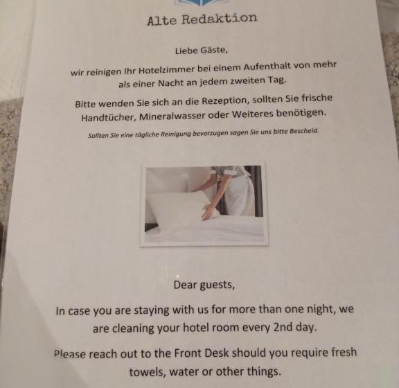 اتاق استاندارد, Alte Redaktion