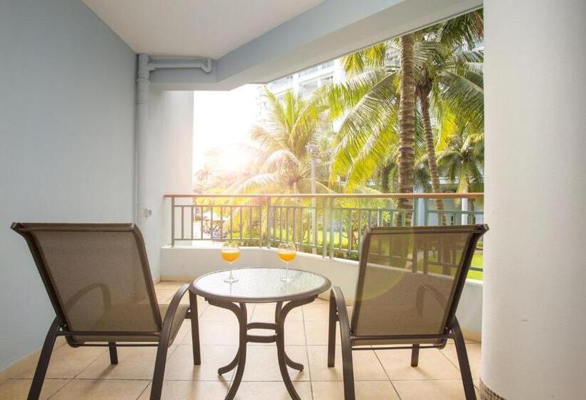 اتاق استاندارد چهارنفره با چشم‌انداز باغ, Tianze Beach Resort