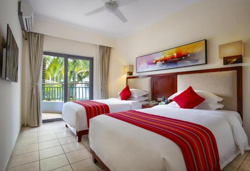 اتاق استاندارد چهارنفره با چشم‌انداز باغ, Tianze Beach Resort