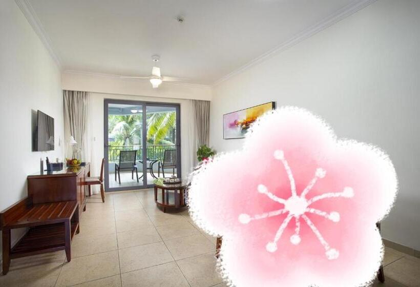 اتاق استاندارد چهارنفره با چشم‌انداز باغ, Tianze Beach Resort