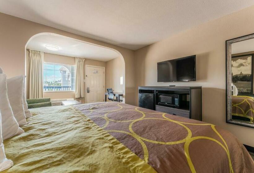 اتاق استاندارد با تخت بزرگ, Super 8 By Wyndham Lake Charles Northeast