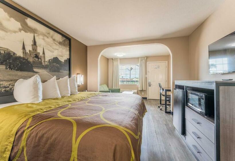 اتاق استاندارد با تخت بزرگ, Super 8 By Wyndham Lake Charles Northeast