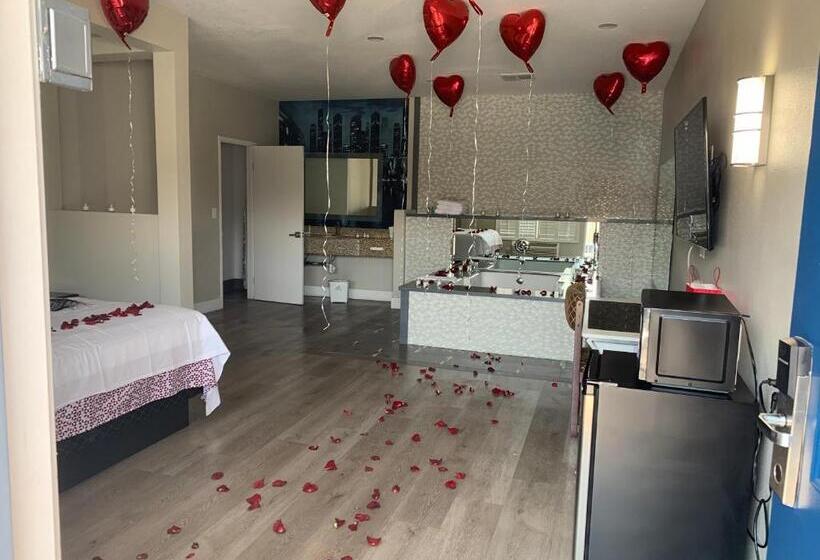 اتاق استاندارد با تخت بزرگ, Mid City Inn & Suites Pico Rivera