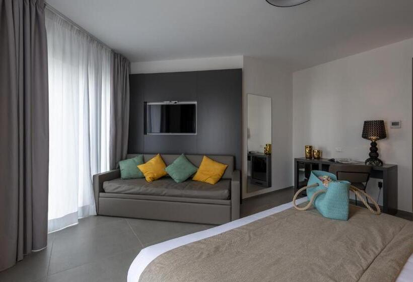 اتاق لوکس با چشم‌انداز دریا, Resort La Battigia Beach & Spa