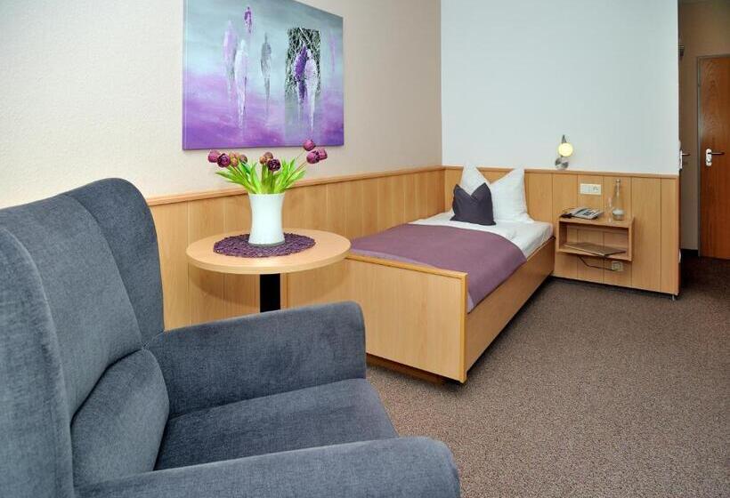 اتاق استاندارد یک تخته با بالکن, Kurhotel Grüttner Mit Eigenem Sole Thermal Schwimmbad 32 Grad Und Saunalandschaft