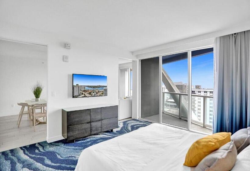 آپارتمان 1 خوابه با چشم‌انداز دریا, Suitesrus At W  Fort Lauderdale
