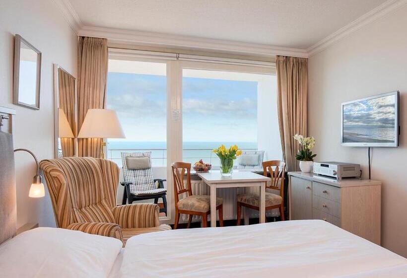 اتاق استاندارد یک نفره با چشم‌انداز دریا, Strandhotel Monbijou Gmbh Garni