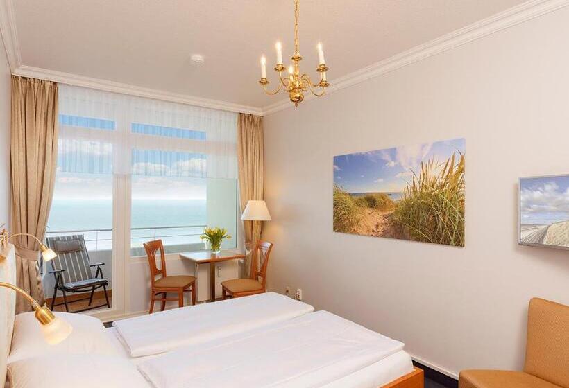 اتاق استاندارد با چشم‌انداز دریا, Strandhotel Monbijou Gmbh Garni