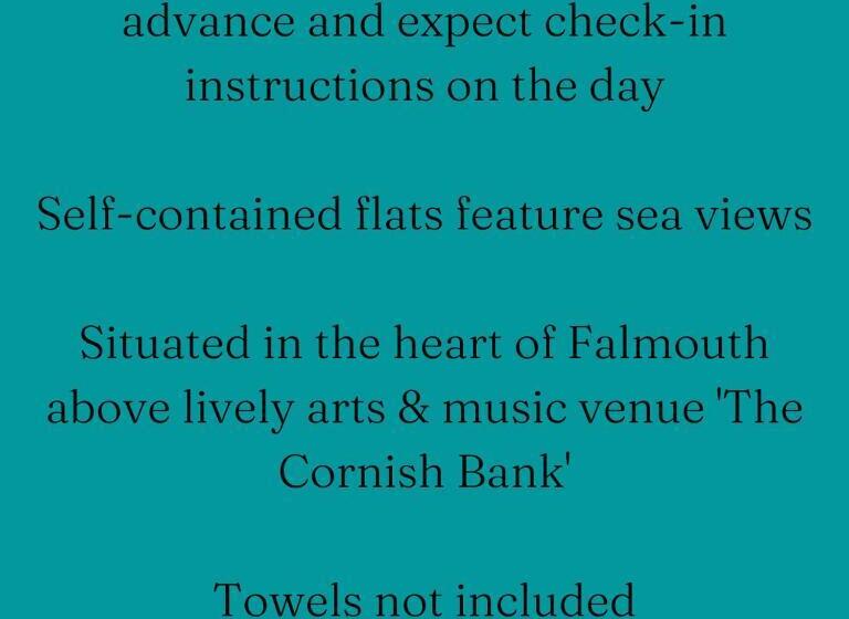 آپارتمان 1 خوابه با چشم‌انداز دریا, The Cornish Bank Flats