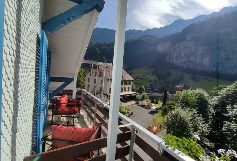 شقة غرفة نوم واحدة مزودة بشُرفة, Restaurant Jungfrau