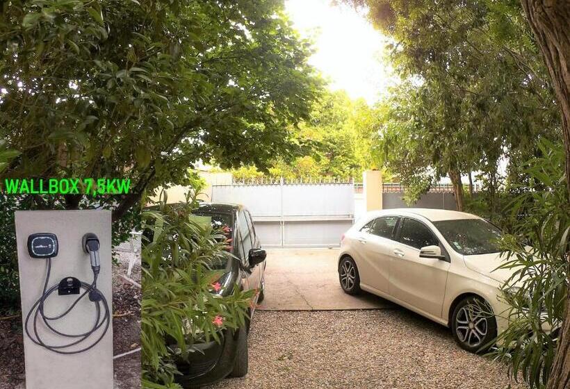 اتاق استاندارد با چشم‌انداز باغ, La Villa Carcassonne, Cité 8 Min à Pieds, Clim, Piscine, Full Wifi, Borne 7,5kw, Vélo élect, Parking