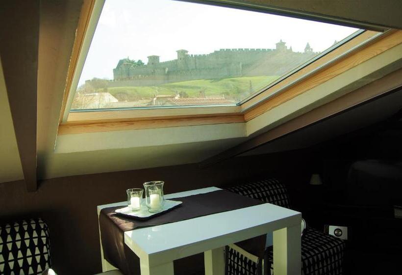 اتاق سوپریور چهار تخته, La Villa Carcassonne, Cité 8 Min à Pieds, Clim, Piscine, Full Wifi, Borne 7,5kw, Vélo élect, Parking